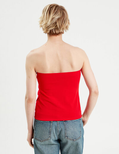 Bustier sans manches rouge femme