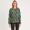 Blouse manches longues vert femme