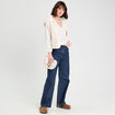 Blouse effet dentelle ecru femme