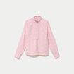 Chemise droite manches longues rouge clair femme