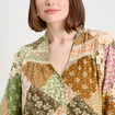 Chemise manches 3/4 beige femme
