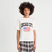 T-shirt manches courtes blanc femme