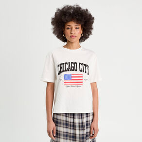 T-shirt manches courtes blanc femme