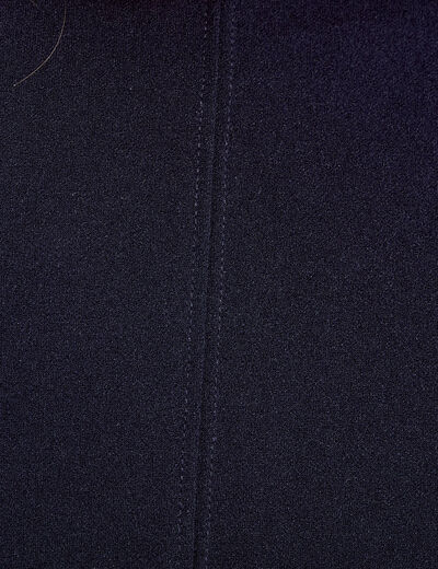 Sweat manches longues zippé bleu marine femme