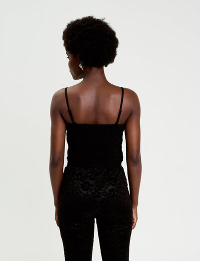 D&eacute;bardeur fausse fourrure noir femme