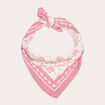 Foulard carré rose framboise femme