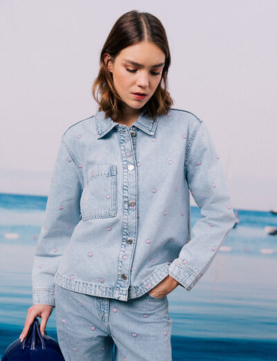 Chemise En Jean Camaïeu Femme Taille 38 - Occasion Très Bon état, Style Décontracté