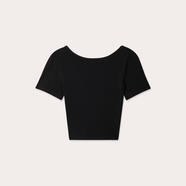 T-shirt manches courtes noir femme