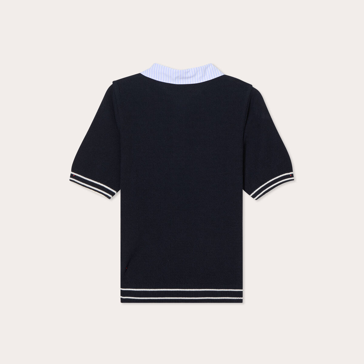 Polo manches courtes bleu marine femme