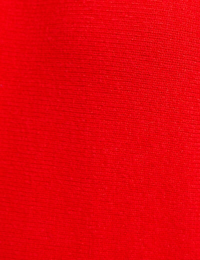 Pull manches chauves-souris rouge femme