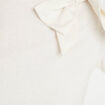 T-shirt manches courtes noeud ecru femme
