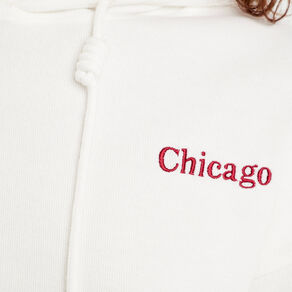 Sweat à capuche ecru femme