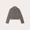 Veste zippée tweed noir femme