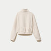 Veste zipp&eacute;e effet polaire beige femme
