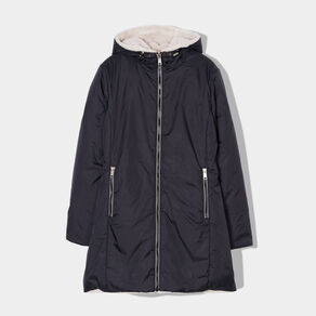 parka reversible a capuche noir femme Parka réversible à capuche noir femme