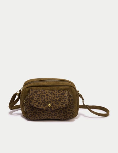 Sac similicuir vert kaki femme