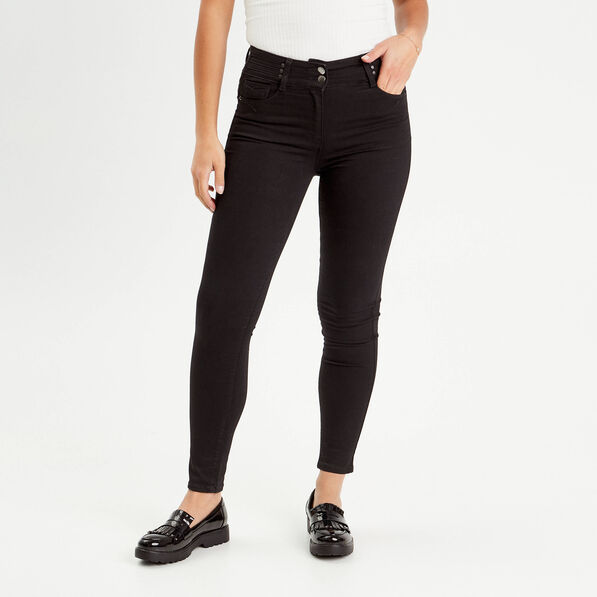 jeans skinny push up denim noir femme Jeans skinny push up denim noir femme