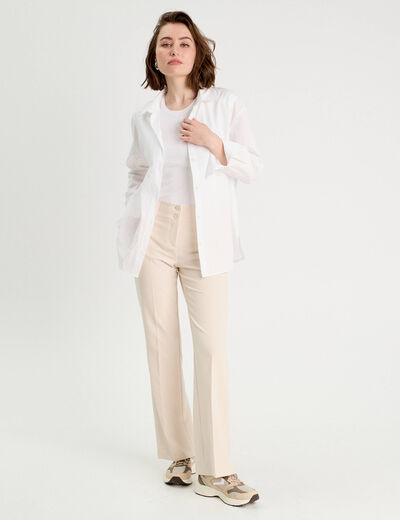 Pantalon flare sable femme