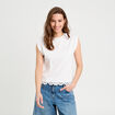 T-shirt sans manches blanc femme