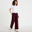 Pantalon large style jogging prune femme