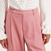 Pantalon jambe large rose femme