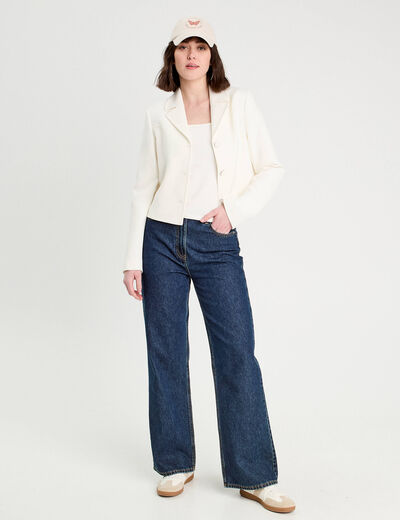 Veste esprit blazer ecru femme