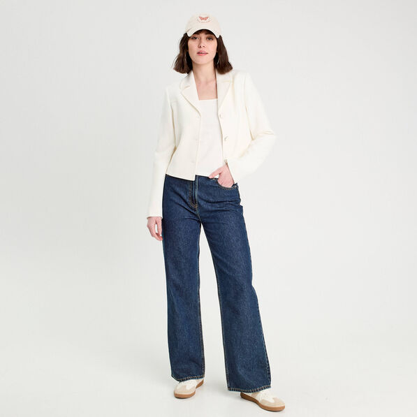 Veste esprit blazer ecru femme