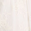 Blouse dentelle manches longues ecru femme