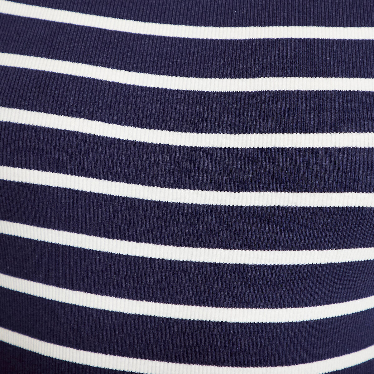 T-shirt col bateau bleu marine femme