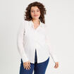Chemise manches longues ecru femme