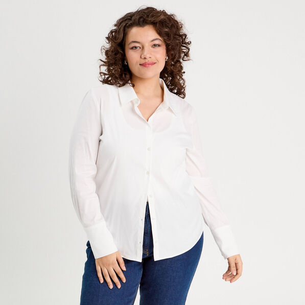 chemise manches longues ecru femme Chemise manches longues ecru femme