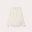 Chemise voile plumetis brillant ecru femme