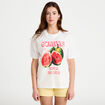 T-shirt oversize manches courtes blanc femme