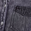 Chemise manches longues denim gris femme
