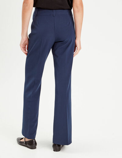 Pantalon flare bleu marine femme
