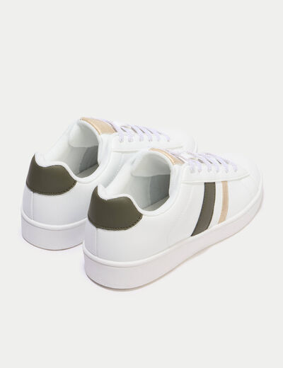 Baskets basses ecru femme