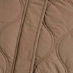 Veste droite &agrave; capuche manches longues taupe femme