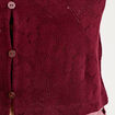T-shirt manches volants prune femme
