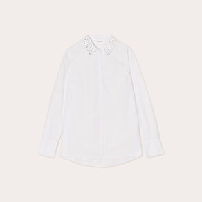 chemise manches longues clous ecru femme Chemise manches longues clous ecru femme