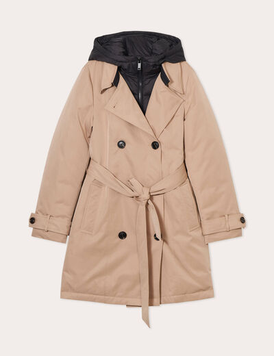 Trench Coat Femme Oversize - Double Boutonnage, Capuche Et Ceinture - Coupe-vent Léger Mi-saison