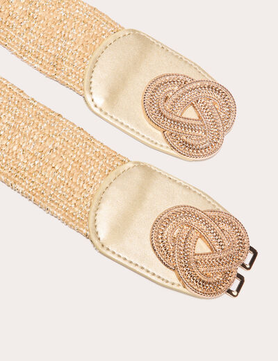 Ceinture élastiquée couleur or femme
