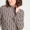 T-shirt col montant noir femme
