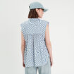 Chemise sans manches bleu femme