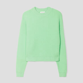 pull cropped col rond vert femme Pull cropped col rond vert femme