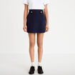 Jupe-short en maille avec boutons bleu marine femme