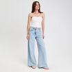 Bustier cintré sans manches ecru femme