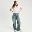 Jeans wide leg carpenter denim dirty femme