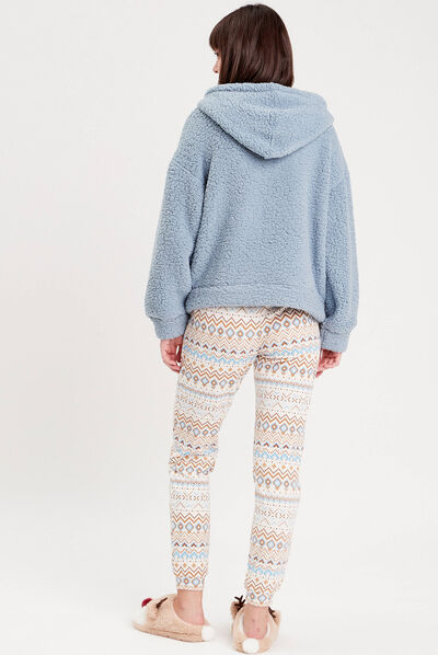 Ensemble pyjama 3 pièces ecru femme
