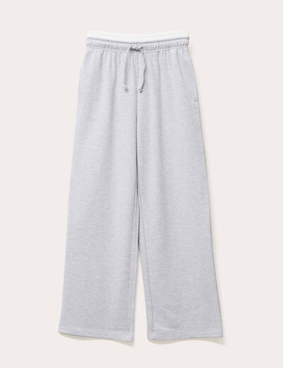 Pantalon de jogging large gris clair femme