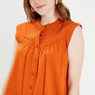 Blouse sans manches orange femme